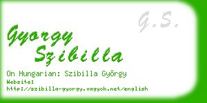 gyorgy szibilla business card